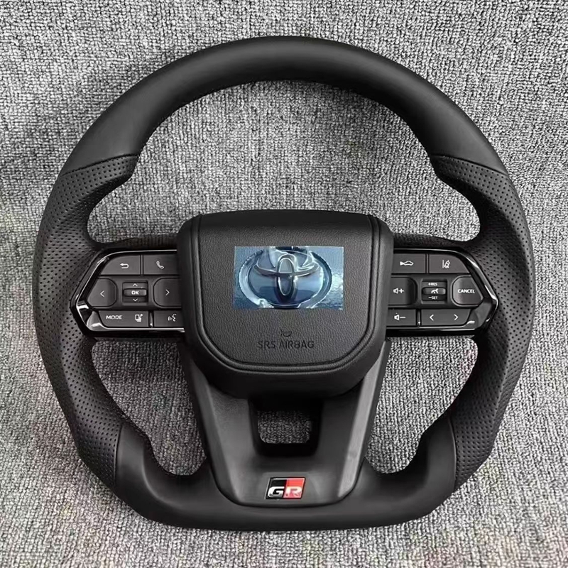 Toyota camry trd corolla A90 Gr86 Mark X Prado 120 Hilux N80 N70 Fortuner Wood Carbon Fiber Leather Steering Wheel Volante