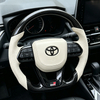 Premium Real Leather Steering Wheel Cover Barmich FT01 Compatible for Land Cruiser Prado LC250 LC200 LC150 Hiace Fortuner