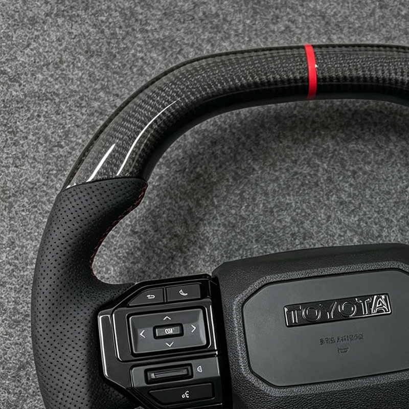 Piano Black Car Steering Wheel for Toyota Land Cruiser camry Hiace corolla Hilux Fortuner Rav4 GR Lc76 LC300 Car Accessories