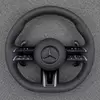 Custom Black Leather Steering Wheel for Mercedes AMG W205 W212 W222 W253