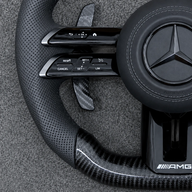 AMG GT Performance Steering Wheel with LED Shift Lights and Paddle Shifters W205 W212 W190 W166 W177 W214 W216 W217 W218 W222 W253 W257 W463 W464