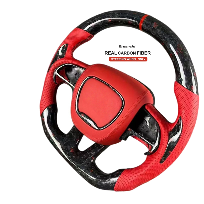 Car Steering Wheel for Dodge Charger Exhaust Durango 2015-2024 Sxt Gt Rt Srt Hellcat Carbon Fiber Steering Wheel