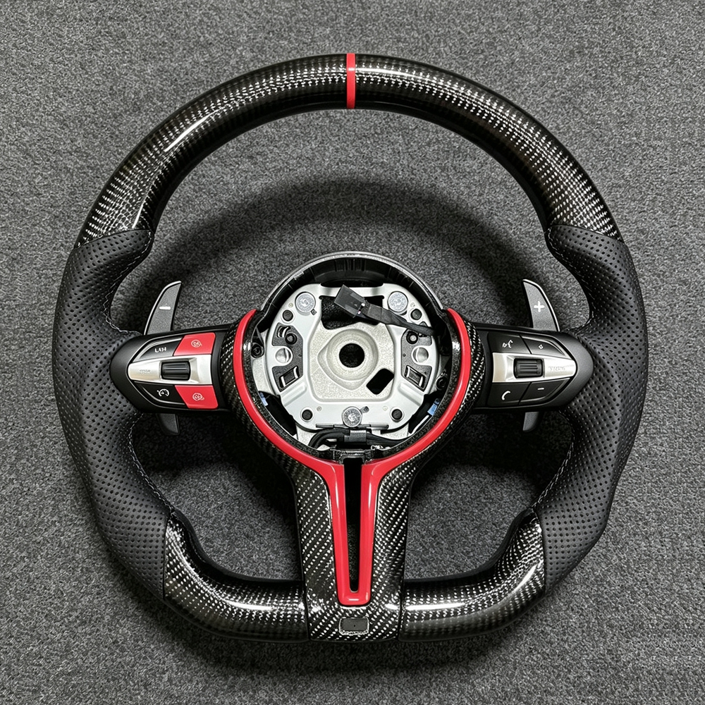 Stitching Performance Lenkrad Carbon Fiber Steering Wheel for BMW F10 F15 F20 F30 F32 E70 E90 X3 F34 F90 E84 E92 M3 M5