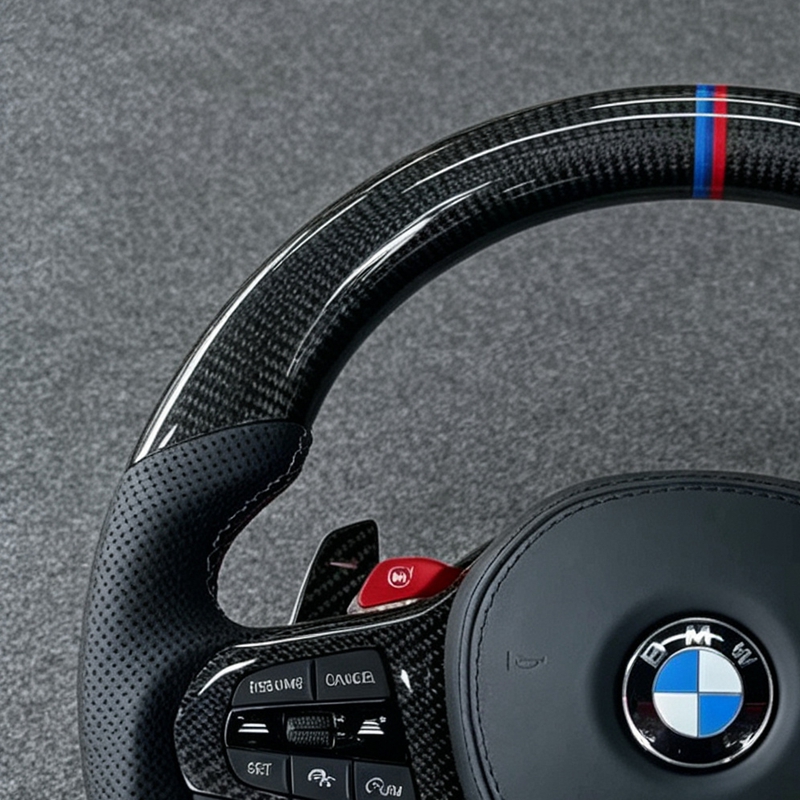 Forged Carbon Steering Wheel for BMW G20 G30 G80 M3 M4 - Retain Heating ACC - LED Performance Customized Interior Upgrade